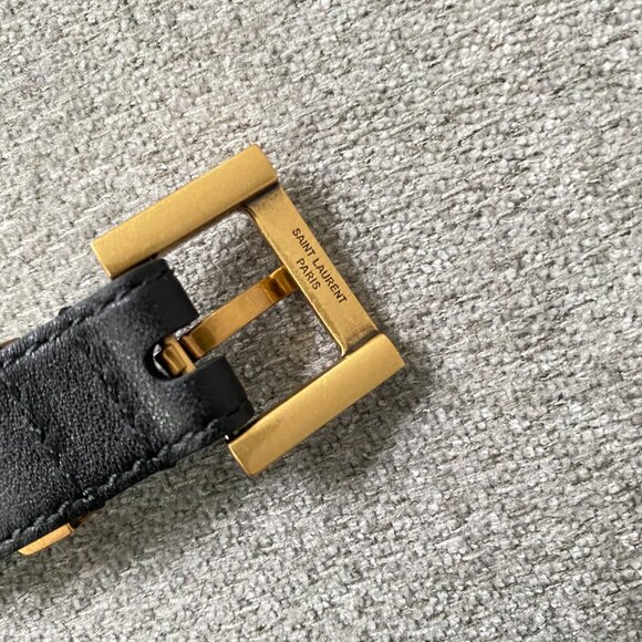 Saint Laurent YSL Monogram Slim Leather Belt 80 - Picture 4 of 6